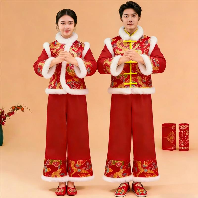 韩式成人锣打鼓服开门红舞龙喜庆男女腰鼓服风舞狮开场舞中国演出