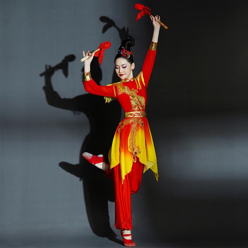 韩式打鼓演出服装女鼓新款威风鼓舞锣鼓队锣鼓中国演出服2026腰鼓