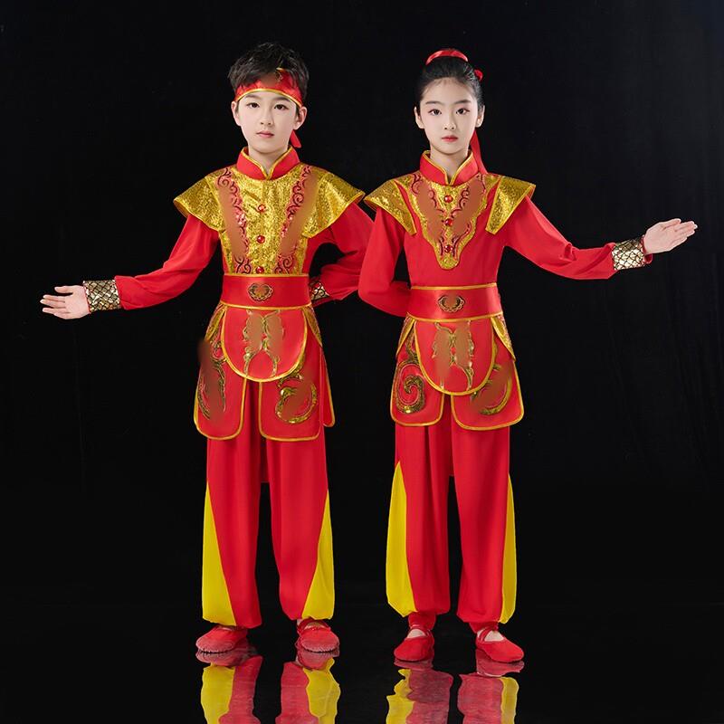 韩式儿童服打鼓服服装新款鼓舞服腰鼓威风锣鼓喜庆中国鼓大鼓演出