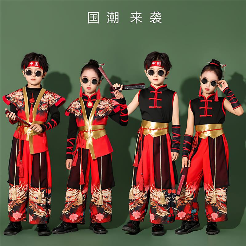 韩式腰鼓朝演出服雪舞蹈龙吟中国风爵士舞国儿童运动会班服打六一