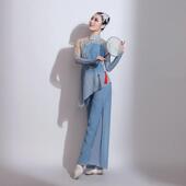 古典舞演出e服女飘逸扇子舞新款 胶州秧歌服中老年广场舞蹈服 套装