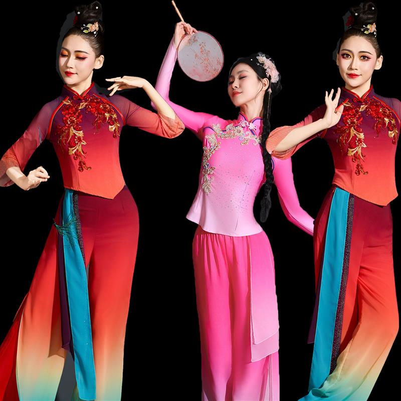 韩式秧歌演出服表演2026新款舞秧歌扇子舞手绢飘逸广场舞女舞蹈服