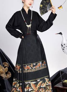 君裳汉阁女凤凰马面裙彷妆花织金缎面日常通勤高腰敬酒婚服秋冬款