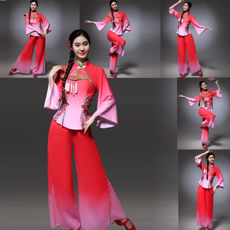 韩式服服演出服喜庆2026新款舞蹈陕北绥德社火腰鼓队广场舞迎亲女