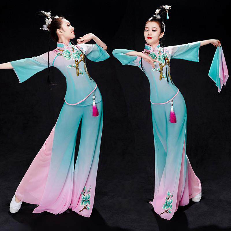 秧歌服演出服女飘逸2025新款舞蹈服装中国风手帕套装古典舞扇子舞