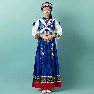 日本云南纳西族服装女个少数民族服饰成人丽江披星戴月摄影旅拍演