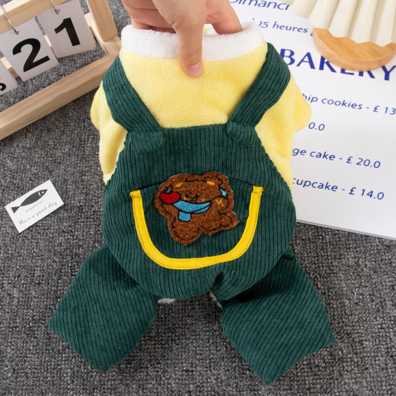 小狗狗衣服四脚秋冬季保暖泰迪比熊宠物小型犬雪纳瑞棉衣博美冬装