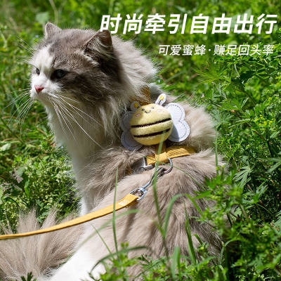 外出专用猫咪牵引绳防挣脱遛小猫宠物兔子小狗狗链子可调节猫绳子