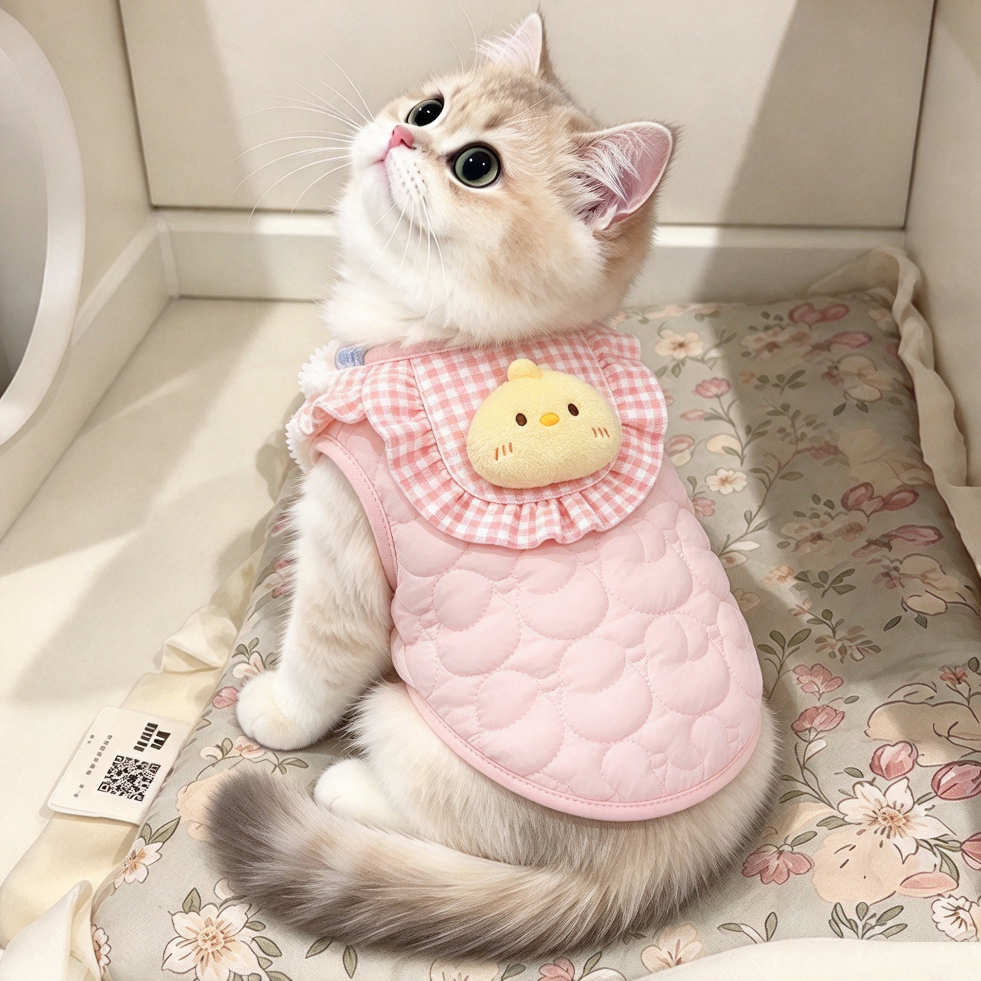 猫咪衣服秋冬季加厚保暖马甲金渐层布偶蓝猫幼猫宠物狗狗可爱棉服