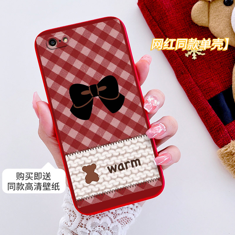 苹果6plus手机壳苹果6splus男女高颜值全包防摔硅胶软壳手机套