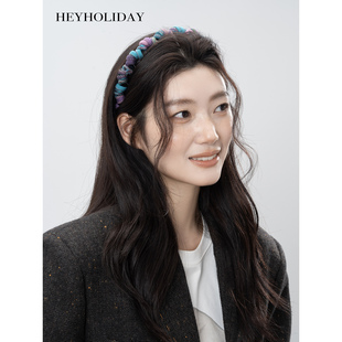 韩版波浪发箍女高颅顶洗脸带齿发卡布艺防滑碎发头箍网红2025新款