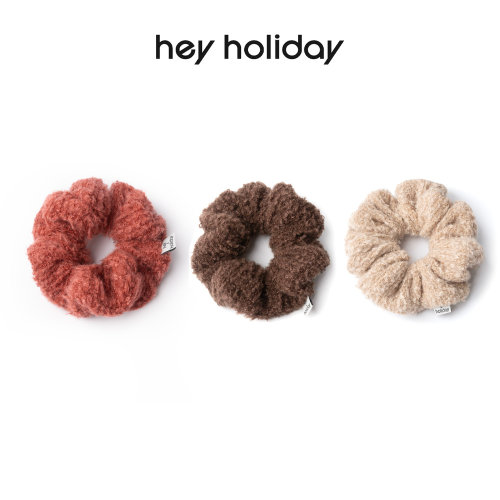hey holiday毛绒大肠发圈蓬松显发量高弹不勒头皮秋冬氛围感发饰