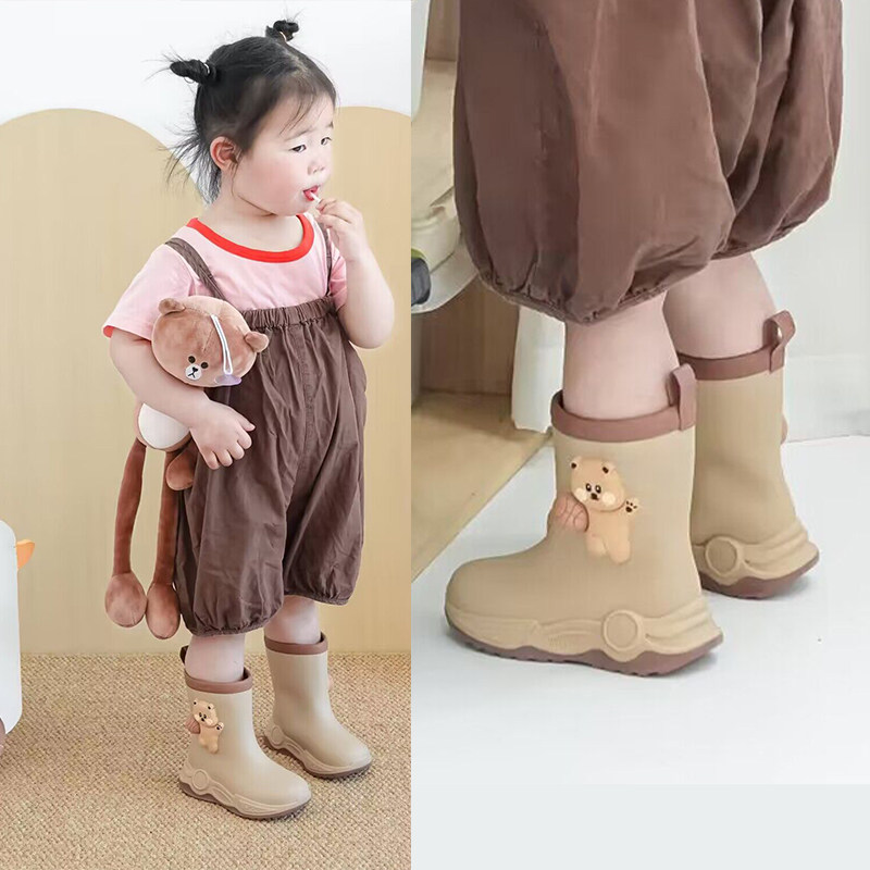 雨鞋儿童女孩男童防水防滑加厚耐磨鞋套高筒宝宝2025新款硅胶软底,居家日用,雨鞋/雨靴,淘宝优惠券,粉丝福利购,淘宝优惠卷
