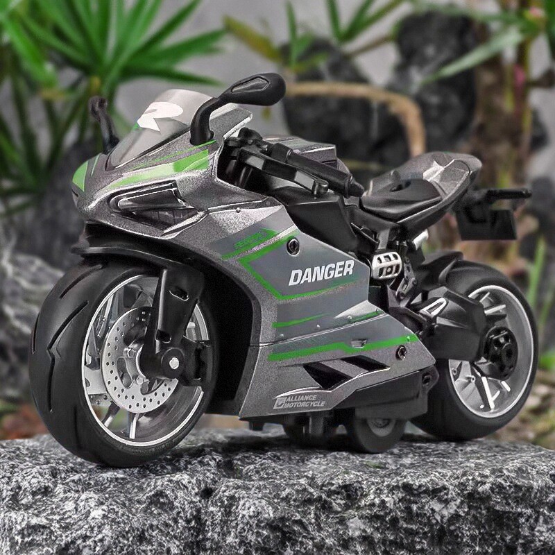 儿童合金摩托车模型赛车机车手办