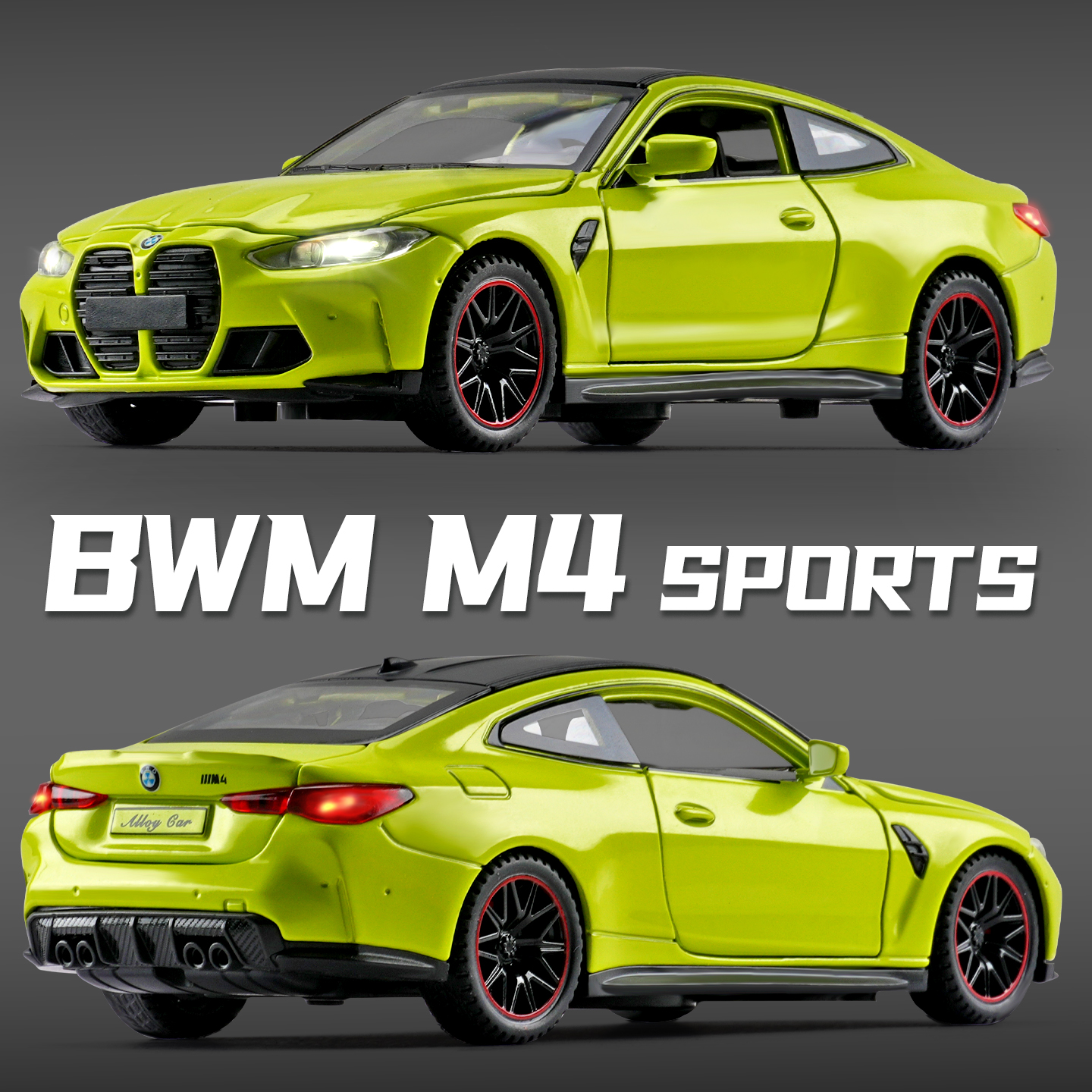 132宝马M4合金车模仿真跑车玩具