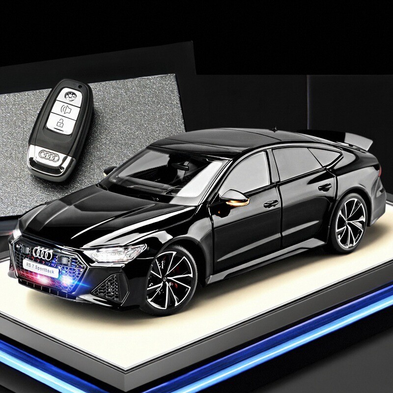 正版授权118奥迪RS7遥控车模型
