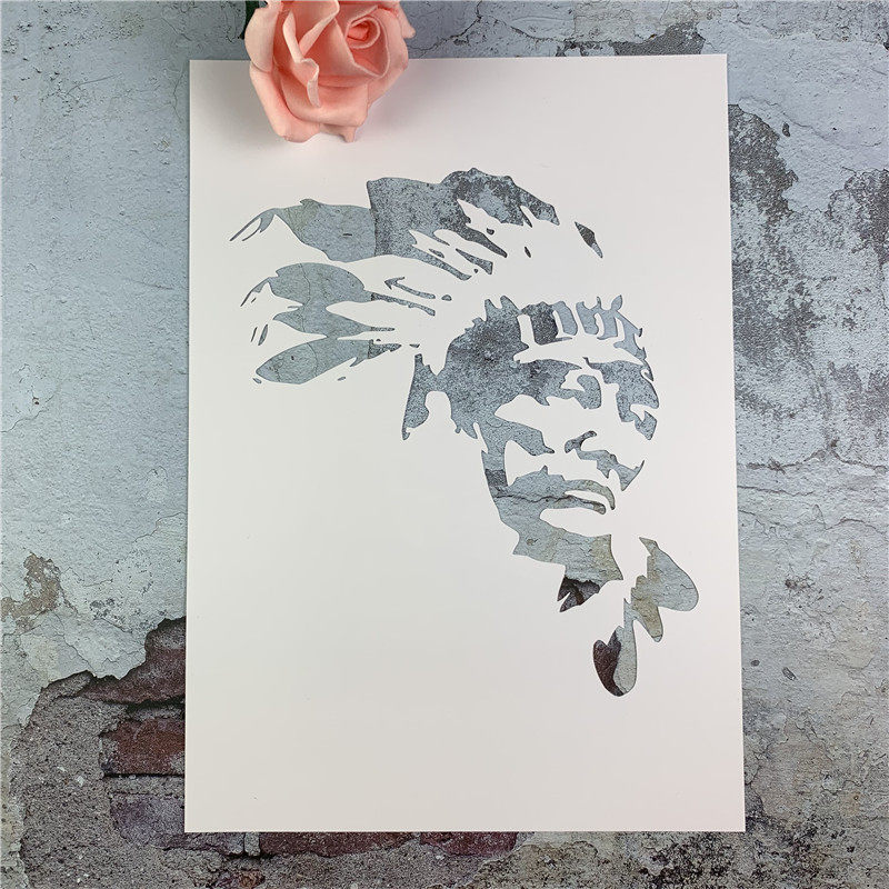 印第安风 人物创意涂鸦神器工具diy镂空画画模板墙绘手绘遮蔽板