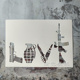 LOVE武器 街头风潮流图案DIY喷漆画板DIY肌理画镂空模板神器墙绘