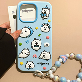 13pro创意15pro硅胶16女款 宏界 软萌可爱看书音乐自嘲熊适用苹果16promax手机壳iphone15新款 14pro防摔保护套