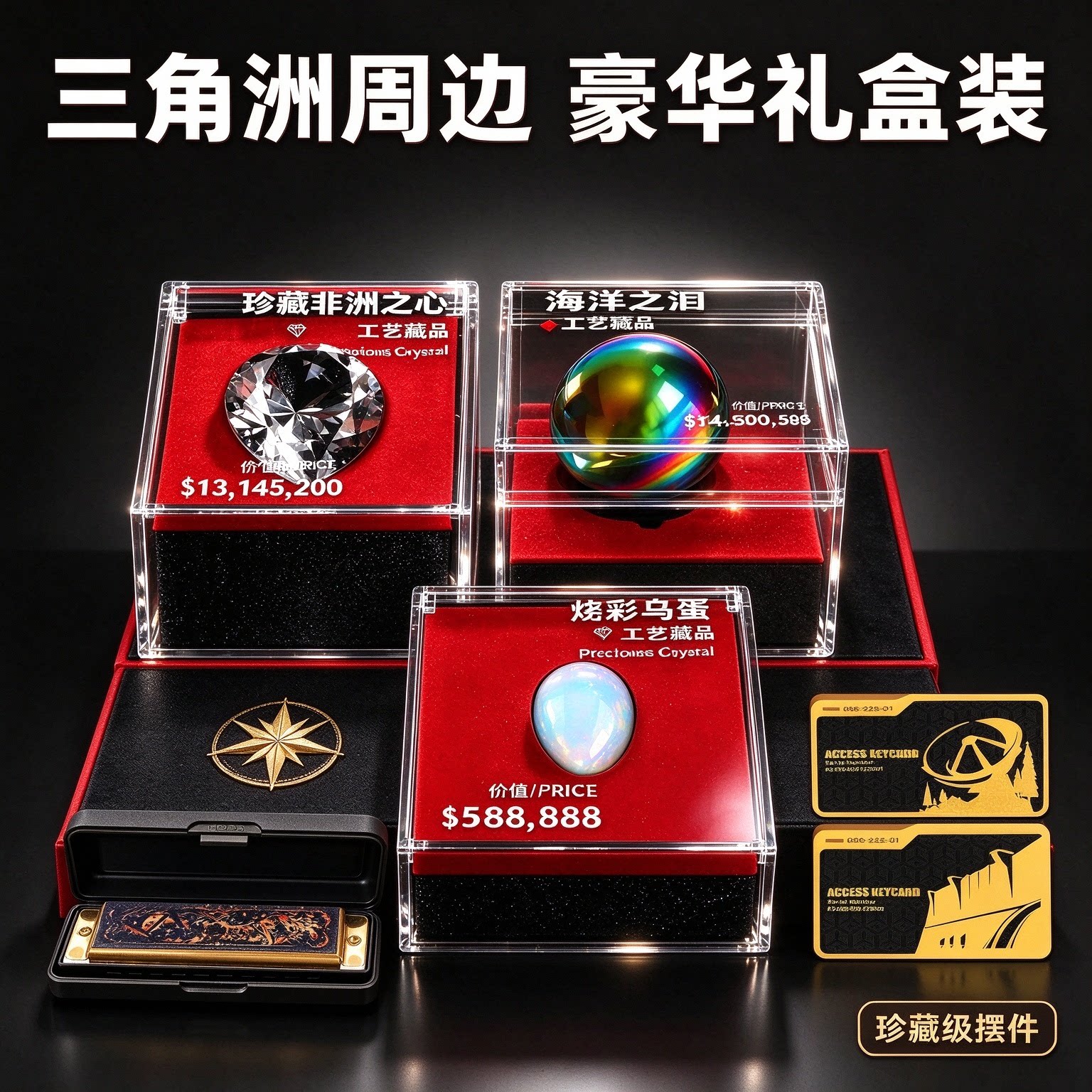 三角洲行动周边守夜人口琴星非洲之星套装男孩玩具收藏模型摆件