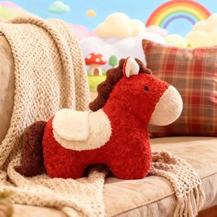 新年马年吉祥物玩偶大号毛绒女孩生日礼物玩具可爱小红马公仔礼物