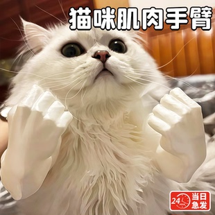 网红3d打印绿巨人手臂猫咪肌肉手臂整蛊玩具搞怪模型仿真关节可动