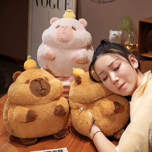 水豚卡皮巴拉三合一抱枕被子两用办公室午休趴睡枕毛毯二合一暖手