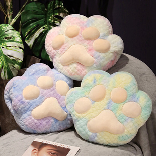 可爱猫爪暖手抱枕被子两用可插手冬天暖手宝午睡神器二合一空调毯