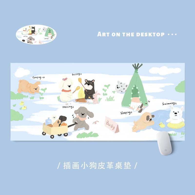 多巴胺小狗书桌垫防水