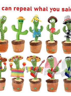 Dancing Cactus Repeat Talking Toy Electronic Plush Toys Can