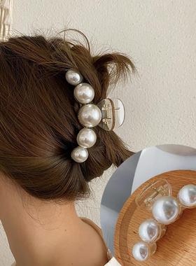Haimeikang Acrylic Hair Claws Pearl Claw Clips For Woman Lar