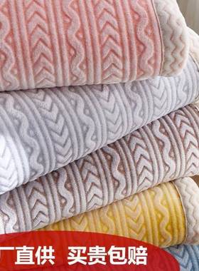 Throw Blanket for Couch Plush Fluffy Warm Cozy法兰绒毯子加厚