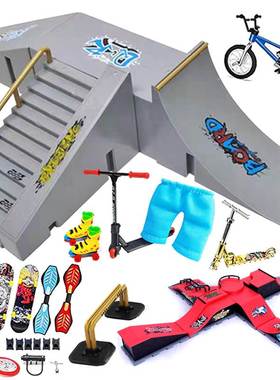 Tech Finger Skateboard Kit Finger Bike BMX Mini Two Wheel Sc