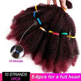 Braids Hair Afro Kinky Bulk Afro Curly Synthetic Hair Short