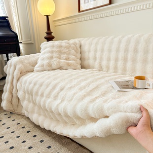Faux Fur Soft Couch Sofa Cover Furniture Protector Slipcover