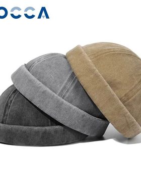 Bocca Washed Docker Beanie Brimless Cap Hat Without Visor So