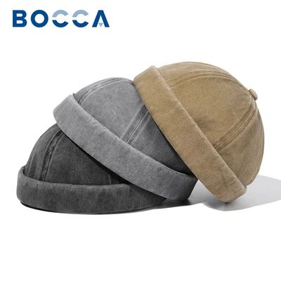 Bocca Washed Docker Beanie Brimless Cap Hat Without Visor So