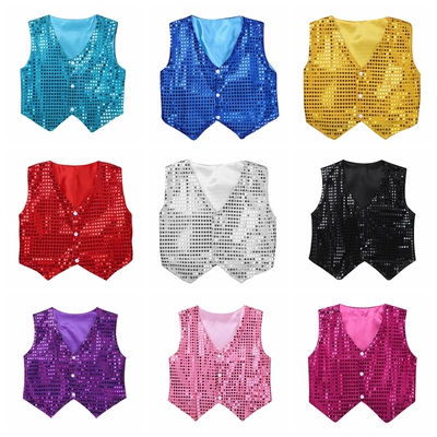 Kinderen Hip-Hop Jazz Sreet Dance Vest Jongens Meisjes Glanz