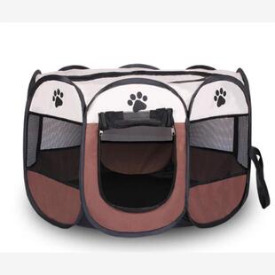 Portable Folding Pet Tent Dog House Octagonal Cage Cat Tent