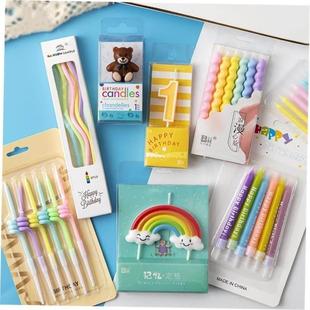 Birthday candles local gold bright gold pencil candle long