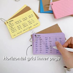 Lined Index Cards Colored Flash Cards with Binding Rings Not