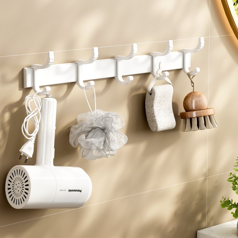 白色门后挂钩免打孔太空铝排钩挂衣架墙上壁挂衣钩浴室挂衣服,收纳整理,挂门置物架,淘宝优惠券,粉丝福利购,淘宝优惠卷