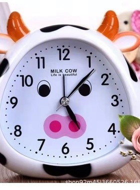 卡通学生可爱学习闹钟时尚儿童床头现代简约家居摆件起床座钟家用