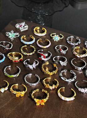 精致高级感蛇形几何珐琅滴釉蝴蝶