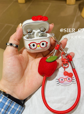 文艺可爱kt适用于华为freeclip2耳机保护壳透明freebuds7i眼镜kt轻薄软壳苹果airpodspro3代简约塞纳S6S外壳