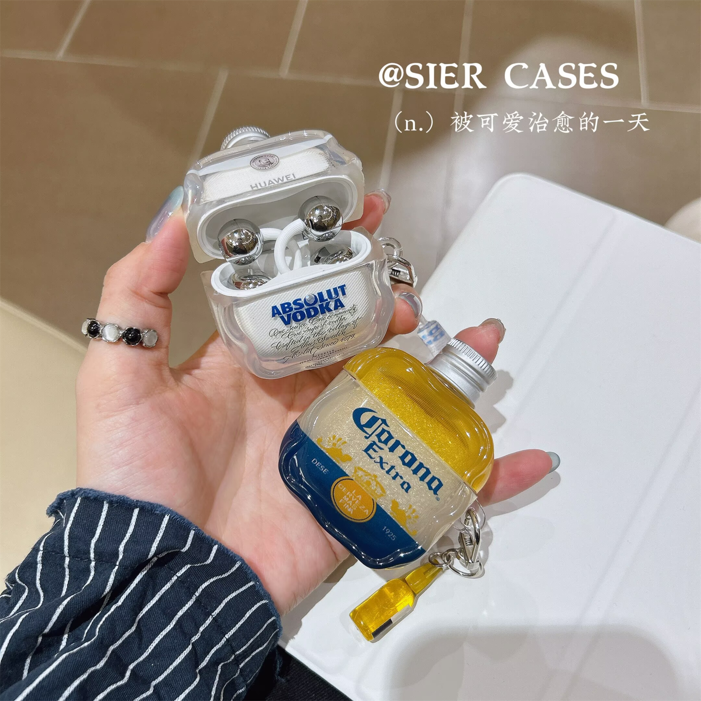 个性创意科罗娜伏特加耳机壳