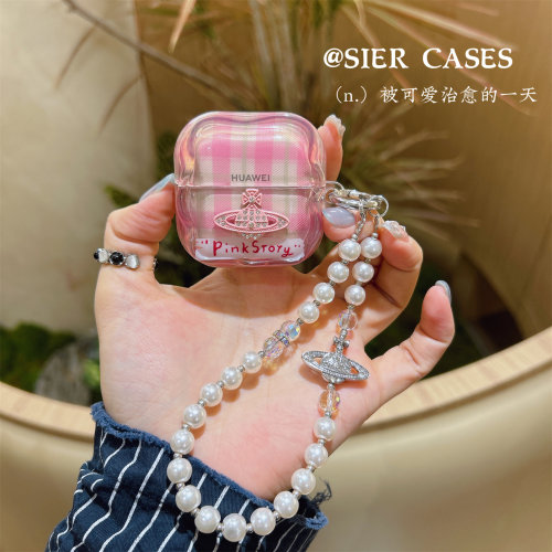 ins风玫瑰粉耳机保护壳