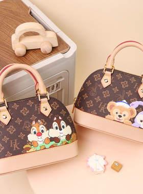 MeSureOne 奇奇蒂蒂手提贝壳包女老花斜挎包单肩包通勤两用便携