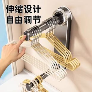 吸盘衣架收纳神器免打孔阳台壁挂多功能整理架家用晾衣架收纳挂架