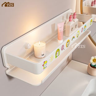 浴室吸盘置物架卫生间置物篮免打孔厕所洗漱台架子墙上壁挂收纳架